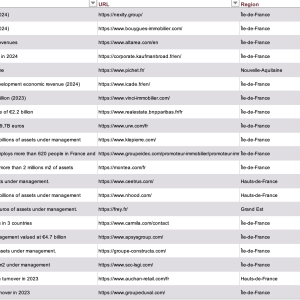 Top 500 promoteurs immobiliers en France